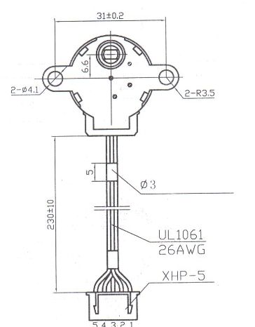Uni-Polar Stepper Motor 24BYJ48-64-5VDC